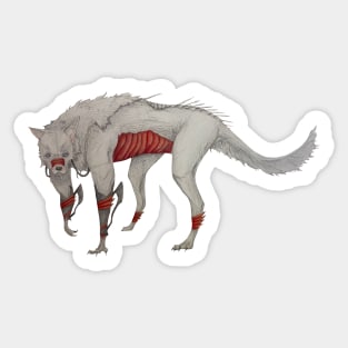 Sci fi monster wolf Sticker